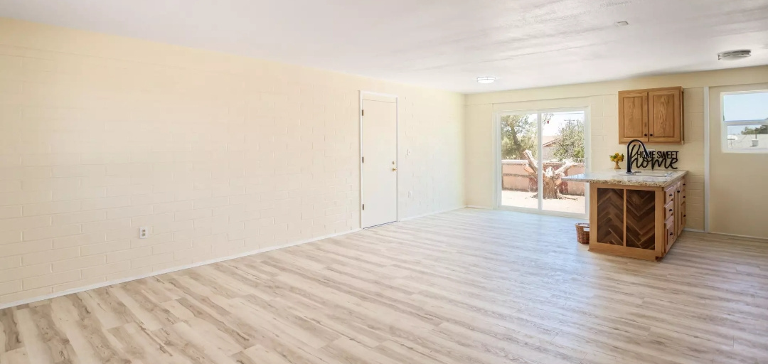 Finished San Jose kitchen and living area